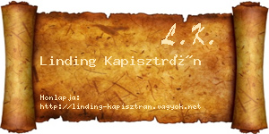 Linding Kapisztrán névjegykártya